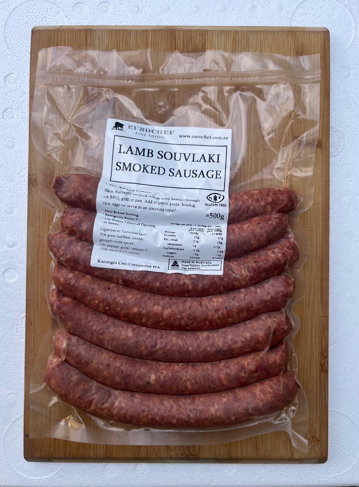 Lamb Souvlaki Smoked Sausage